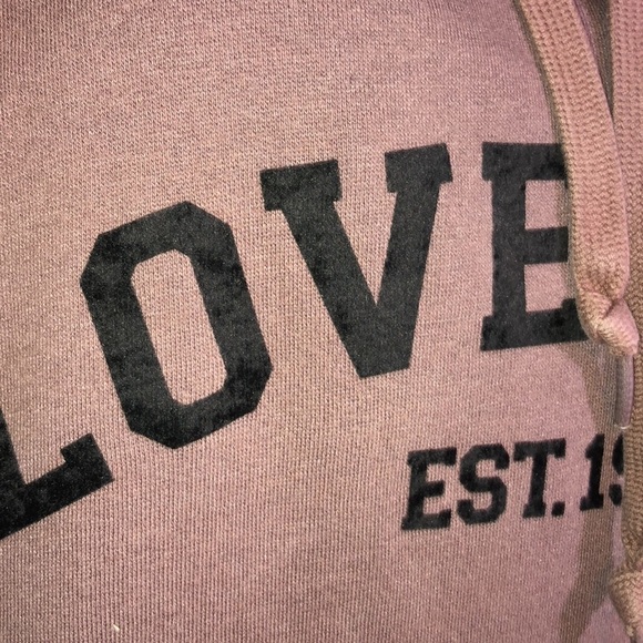 Victoria's Secret Pink Brown Sherpa Logo Everyday Pullover Hoodie size small - Picture 5 of 9